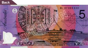 Australian $5 dollar Bill